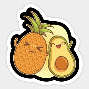avocado pineapple Sticker